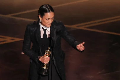 US cinematographer Autumn Durald Arkapaw accepts the award for Best Cinematography for "Sinners" onstage during the 98th Annual Academy Awards at the Dolby Theatre in Hollywood, California on March 15, 2026. (Photo by Patrick T. Fallon / AFP)<!-- NICAID(16245807) -->