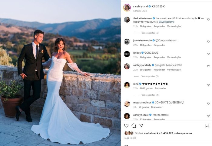 Reprodução / Instagram / @sarahhyland Reprodução / Instagram / @sarahhyland