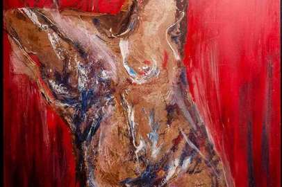 Elizethe Borghetti - Xye, colagem e óleo smadeira - imagem reprodução. Vem aí um leilão com mais de 350 lotes da coleção pessoal da artista visual Lou Borghetti, que inclui esculturas, objetos de arte e decoração, quadros, tapetes, mobiliários e uma seleção de quadros pintados por ela.<!-- NICAID(14829472) -->