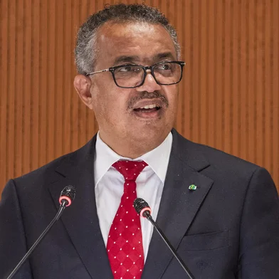 World Health Organisation (WHO) Director-General Tedros Adhanom Ghebreyesus delivers a speech on the opening day of 75th World Health Assembly of the World Health Organisation (WHO) in Geneva on May 22, 2022. (Photo by JEAN-GUY PYTHON / AFP)<!-- NICAID(15103513) -->