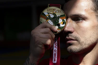 PORTO ALEGRE, RS, BRASIL, 02-09-2026:  Judoca gaúcho, Daniel Cargnin,  conquistou ouro no Grand Slam de Lausanne, na Suíça. Fotos: Duda Fortes/Grupo RBS<!-- NICAID(16357584) -->