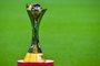 The trophy is seen on the pitch ahead of the 2019 FIFA Club World Cup Final football match between England's Liverpool and Brazil's Flamengo at the Khalifa International Stadium in the Qatari capital Doha on December 21, 2019. (Photo by Giuseppe CACACE / AFP)Editoria: SPOLocal: DohaIndexador: GIUSEPPE CACACESecao: soccerFonte: AFPFotógrafo: STF<!-- NICAID(15349420) -->