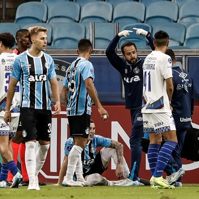 13.04.25, Porto Alegre, RS, Brasil: Sudamericana Grêmio x Godoy Cruz: Fotos: Duda Fortes/Agencia RBSIndexador: Andre Avila<!-- NICAID(16036336) -->