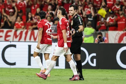 PORTO ALEGRE, RS , BRASIL, 25-01-2026: Internacional x Grêmio, clássico GRE-NAL número 449, válido pela quinta rodada do Gauchão 2026, realizado no estádio Beira-Rio. Foto: Renan Mattos/Agência RBS<!-- NICAID(16211517) -->