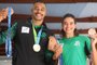 Medalhistas Pan-Americanos e Mundiais, Matheus Santana e Pãmela Alencar reforçam equipe da Natação do Recreio da Juventude<!-- NICAID(15731013) -->