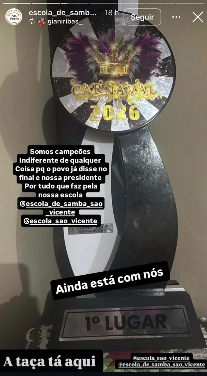 @escola_de_samba_sao_vicente,Instagram / Divulgação