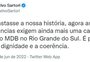 Ex-governador Sartori defende candidatura própria do MDB ao governo do Estado