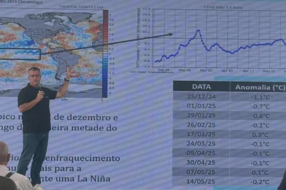Vitis Aurora, em Pinto Bandeira. O palestrante é o Marco Antônio dos Santos, da Rural Clima.<!-- NICAID(16037839) -->
