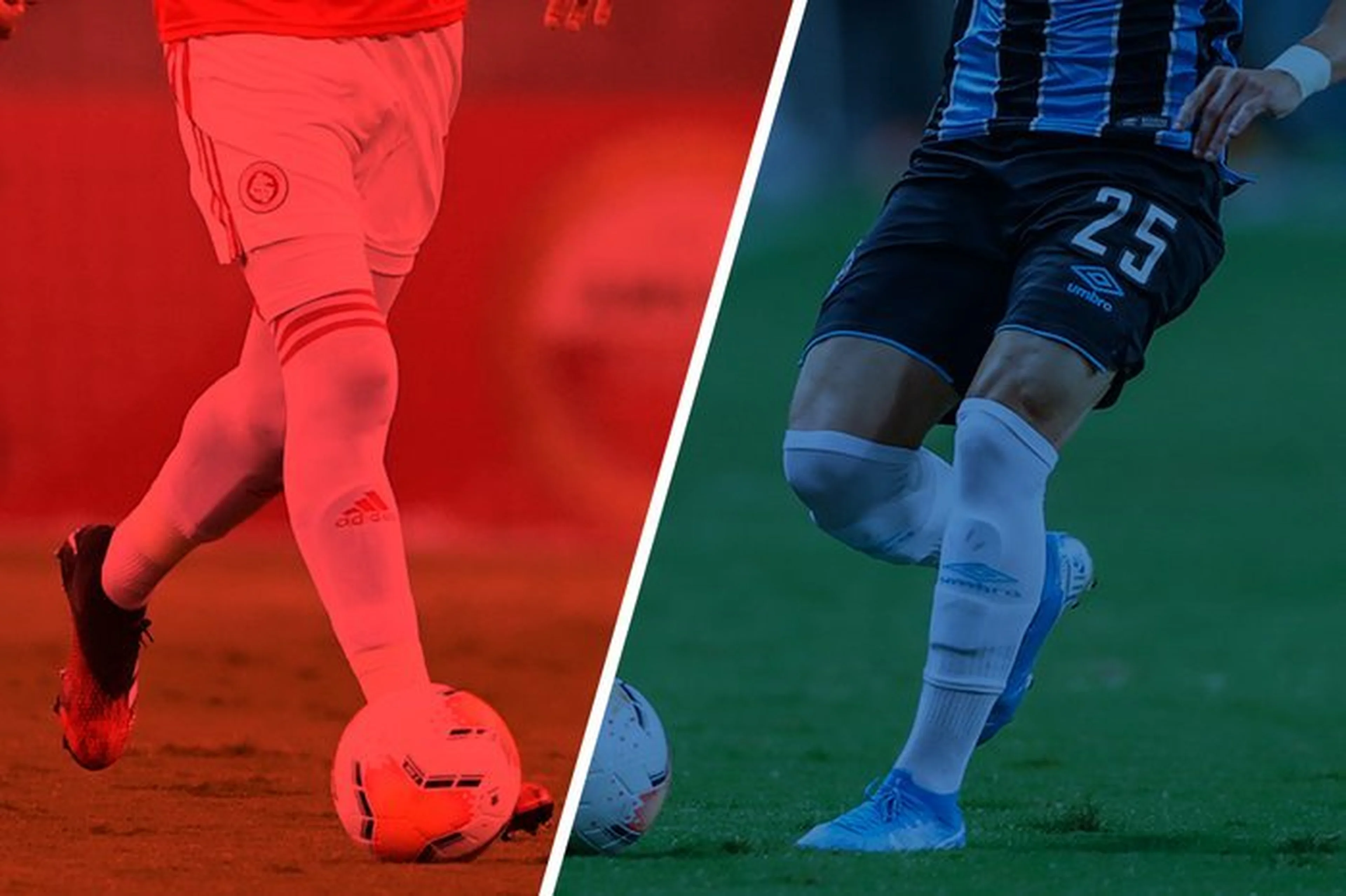 Montagem sobre fotos de Ricardo Duarte/Inter e Lucas Uebel/Grêmio/Divulgação