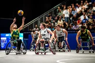 Brasil x Grã-Bretanha, basquete 3x3, cadeira de rodas, Universíade