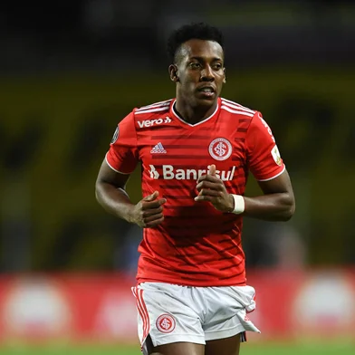 SAN CRISTÓBAL, VENEZUELA - 11.05.2021 - O Inter enfrenta o Deportivo Táchira na Venezuela, pela quarta rodada da fase de grupos da Libertadores da América.<!-- NICAID(14780664) -->