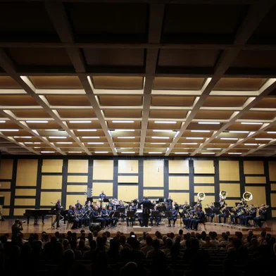 PORTO ALEGRE, RS, BRASIL - 2018.11.20 - Dentro da programação de comemoração dos 181 anos da Brigada Militar, a banda da corporação realiza concerto na casa da Ospa. (Foto: ANDRÉ ÁVILA/ Agência RBS)<!-- NICAID(13839994) -->
