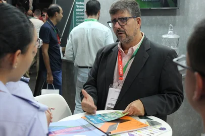 O consultor da Abividro, Mauricio Fernandes de Jesus, em evento. <!-- NICAID(16185975) -->