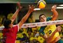 Com 18 pontos de saque, Brasil estreia com vitória sobre o Peru no Sul-Americano masculino