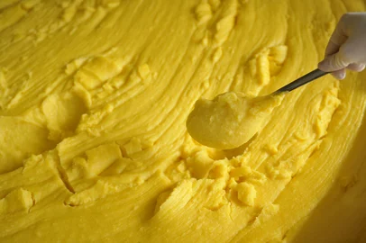 Anselmo Cunha / Agencia RBS MONTE BELO DO SUL, RS, BRASIL - 19/05/2019 - Tombo da polenta gigante atrai milhares de visitantes a Monte Belo do Sul (FOTO: ANSELMO CUNHA/AGENCIA RBS)<!-- NICAID(14084410) -->