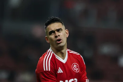 PORTO ALEGRE, RS, BRASIL, 27-07-2025: Internacional x Vasco pelo Campeonato Brasileiro. O Internacional do técnico Roger Machado busca a quarta vitória em sequência após a parada. O duelo é válido pela 17ª rodada do Brasileirão. Na imagem, o jogador Borré. Foto: Renan Mattos / Agência RBS<!-- NICAID(16088895) -->