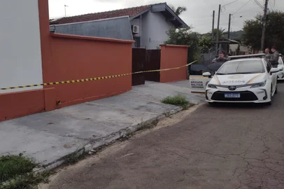 SÃO SEBASTIÃO DO CAÍ, RS, BRASIL - 07/04/2025 - Casa de músico morto em São Sebastião do Caí<!-- NICAID(16012087) -->