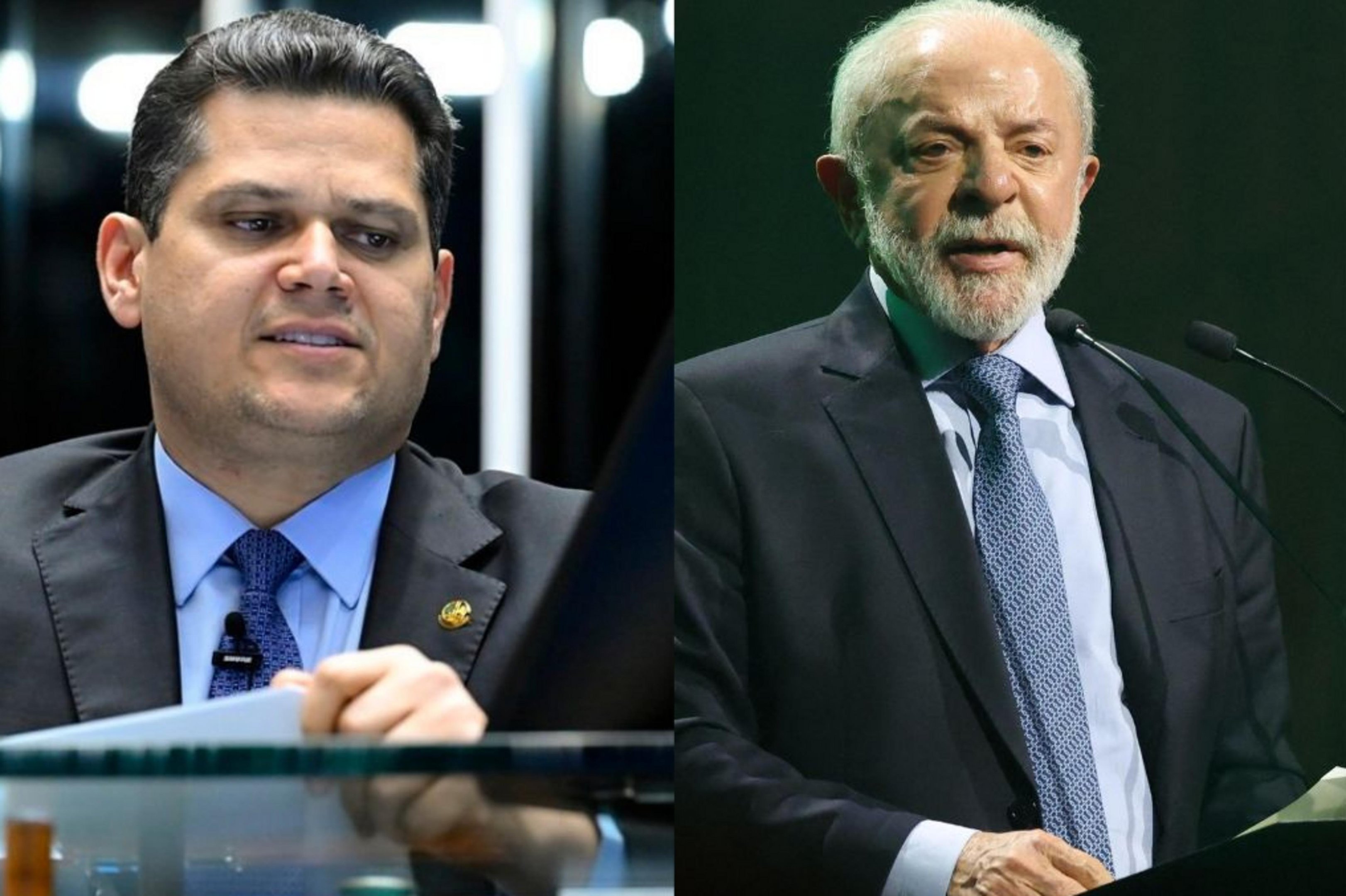 O presidente do Senado Federal Davi Alcolumbre durante sessão plenária no Congresso Nacional em Brasília.