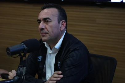 Porto Alegre, RS, Brasil - Marcelo Marques, o proprietário do Grupo Marquespan, que em 2025 financiou a compra da gestão da Arena do Grêmio por R$ 130 milhões, para depois doá-la ao clube, fala ao Sala de Redação.Indexador: jeff botega<!-- NICAID(16111027) -->