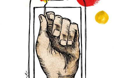 Ilustração de Deise Lume para a crônica "Ainda acendemos fogueiras", de Pedro Guerra Kuman, a ser publicada na edição dos dias 27 e 28 de junho, no caderno Almanaque.<!-- NICAID(16314174) -->