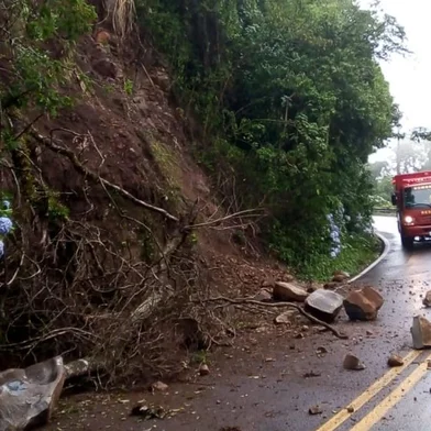 Informamos o bloqueio total da rodovia ERS-020 entre os km 81 e 83, município de São Francisco de Paula, em virtude do deslizamento de terra e pedras no km 82. As guarnições do 3° BRBM estão no local realizando policiamento ostensivo rodoviário. A liberação da rodovia aguarda parecer da equipe de engenharia da EGR.<!-- NICAID(15297213) -->