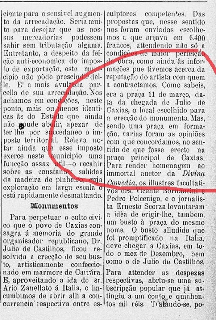jornal "O Brazil" / Reprodução jornal "O Brazil" / Reprodução