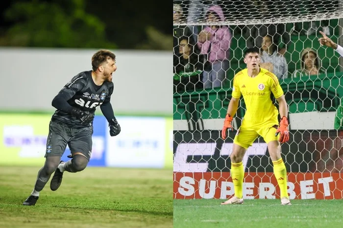 Montagem sobre fotos de Lucas Uebel e Ricardo Duarte / Grêmio e SC Internacional Montagem sobre fotos de Lucas Uebel e Ricardo Duarte / Grêmio e SC Internacional