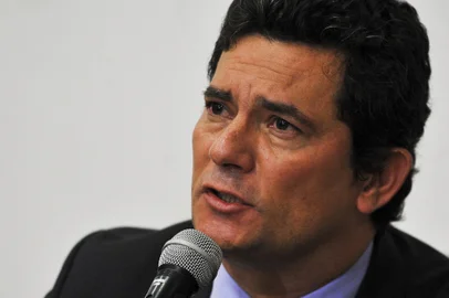 O ministro da JustiÃ§a e SeguranÃ§a PÃºblica, Sergio Moro, fala Ã   imprensa O ministro da Justiça e Segurança Pública, Sergio Moro, fala à imprensaLocal: BrasÃ­liaIndexador: Marcello Casal JrAgÃªncia BrasilFotógrafo: Reporter Fotografico<!-- NICAID(14485520) -->
