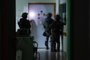 This handout picture released by the Israeli army on November 15, 2023, reportedly shows Israeli soldiers carrying out operations inside Al-Shifa hospital in Gaza City, amid continuing battles betweeen Israel and the Palestinian militant group Hamas. (Photo by Israeli Army / AFP) / RESTRICTED TO EDITORIAL USE - MANDATORY CREDIT "AFP PHOTO / ISRAELI ARMY " - NO MARKETING NO ADVERTISING CAMPAIGNS - DISTRIBUTED AS A SERVICE TO CLIENTS<!-- NICAID(15598913) -->