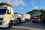 PRF escolta caminhões com peças para parque eólico em Santana do Livramento