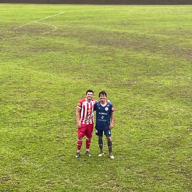 Adryel e Gerethes no pós jogo de Inter-SM e Gramadense em maio de 2025.<!-- NICAID(16057695) -->