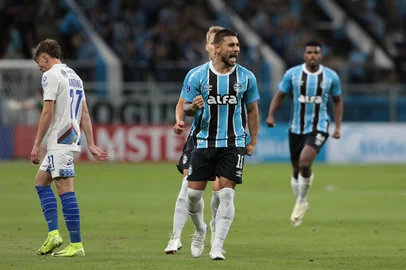 13.04.25, Porto Alegre, RS, Brasil: Sudamericana Grêmio x Godoy Cruz: Fotos: Jefferson Botega/Agencia RBSIndexador: jeff botega<!-- NICAID(16036258) -->