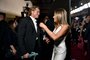 LOS ANGELES, CALIFORNIA - JANUARY 19: Brad Pitt and Jennifer Aniston attend the 26th Annual Screen Actors Guild Awards at The Shrine Auditorium on January 19, 2020 in Los Angeles, California. 721313   Emma McIntyre/Getty Images for Turner/AFP