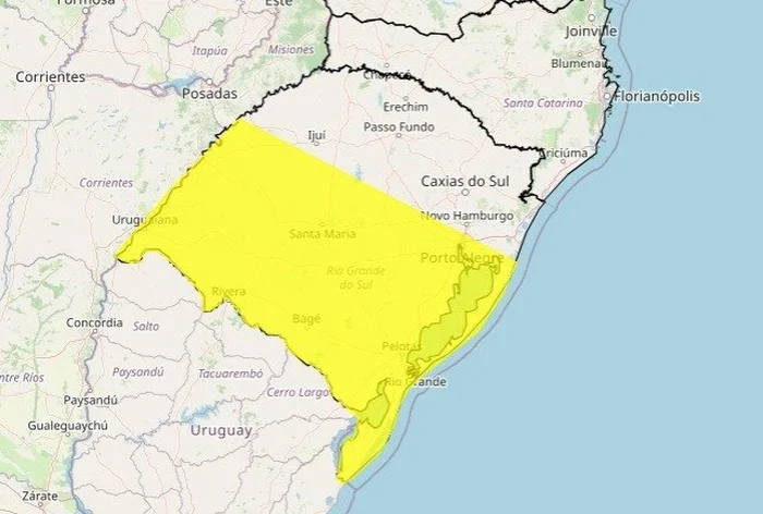 Instituto Nacional de Meteorologia (Inmet) / Reprodução