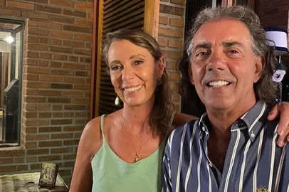 Sheila Ramos Rios e o marido Thierry Rios, anfitriões no Cassino<!-- NICAID(16202388) -->