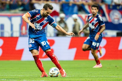 Bahia x Vitória (16/03/2025) - Final do Campeonato Baiano por Letícia Martins. Na foto, o meia Everton Ribeiro, do Bahai<!-- NICAID(15997703) -->