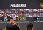 Abel brinca com jornalista americano e pede apoio ao Palmeiras no "Independence Day"