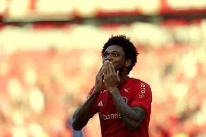 PORTO ALEGRE, RS, BRASIL, 11/03/2023- Inter x Esportivo: jogo válido pela 11ª rodada do Gauchão, no estádio Beira-Rio. Luiz Adriano. Foto: Anselmo Cunha/Agencia RBS<!-- NICAID(15373185) -->