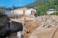 Obras de pontilhões que são realizadas em Galópolis. Estão entre pontos que foram recuperados pelo município após chuvas de 2024. <!-- NICAID(16026055) -->