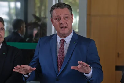 Ministro da Agricultura, Carlos Fávaro, durante coletiva de imprensa<!-- NICAID(15356307) -->