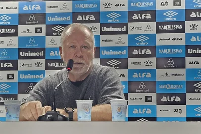 Mano Menezes em coletiva de imprensa após Palmeiras x Grêmio<!-- NICAID(16088574) -->