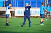 Mano Menezes, técnico do Grêmio, em treino no CT Luiz Carvalho