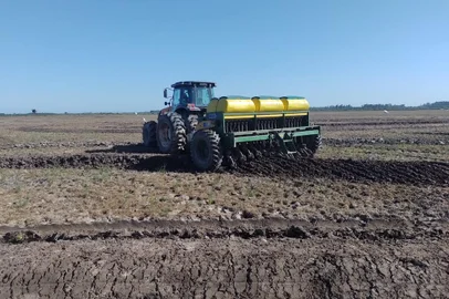 Terra sendo preparada para o plantio de arroz 2023/2024<!-- NICAID(15590276) -->