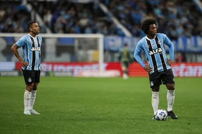 PORTO ALEGRE, RS, BRASIL, 24-09-2025: Grêmio x Botafogo válido pelo Campeonato Brasileiro Série A 2025, na Arena. Foto: Renan Mattos / Agência RBS<!-- NICAID(16132197) -->