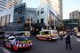 Police cordon off the Westfield Bondi Junction shopping mall after a stabbing incident in Sydney on April 13, 2024. Australian police on April 13 said they had received reports that "multiple people" were stabbed at a busy shopping centre in Sydney. (Photo by DAVID GRAY / AFP)<!-- NICAID(15734255) -->