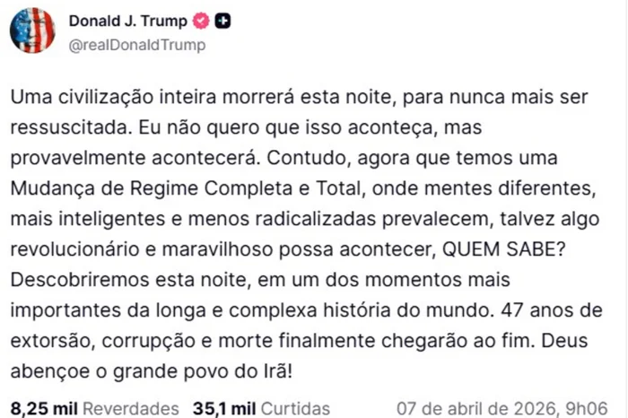 @realDonaldTrump / Truth Social