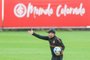 O técnico Eduardo Coudet comanda treino do Inter no CT Parque Gigante.<!-- NICAID(15578043) -->