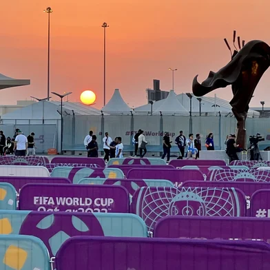 *A PEDIDO DE FRANCISCO LUZ* Entrada do Estádio de Lusail palco da final da Copa do Mundo 2022 no Catar - Foto: Luciano Périco/Agência RBS<!-- NICAID(15293842) -->