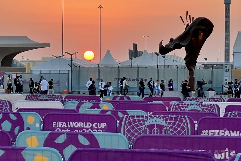 *A PEDIDO DE FRANCISCO LUZ* Entrada do Estádio de Lusail palco da final da Copa do Mundo 2022 no Catar - Foto: Luciano Périco/Agência RBS<!-- NICAID(15293842) -->