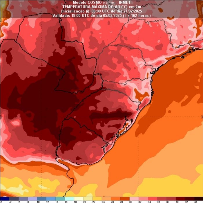Instituto Nacional de Meteorologia (Inmet) / Reprodução Instituto Nacional de Meteorologia (Inmet) / Reprodução